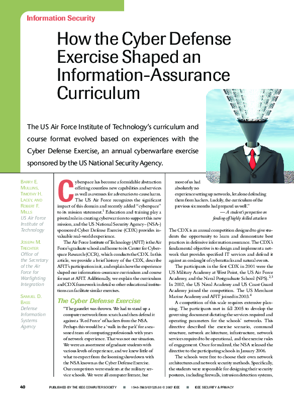 (PDF) How the Cyber Defense Exercise Shaped an Information-Assurance ...