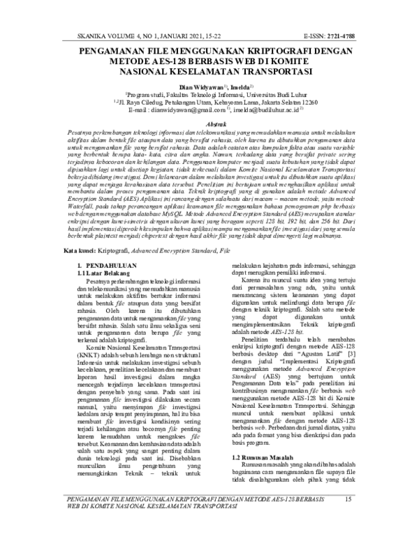 (PDF) Pengamanan File Menggunakan Kriptografi Dengan Metode AES-128 ...