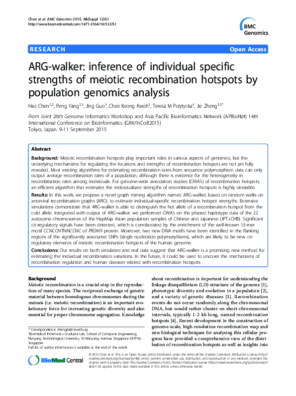 (PDF) ARG-walker: inference of individual specific strengths of meiotic ...