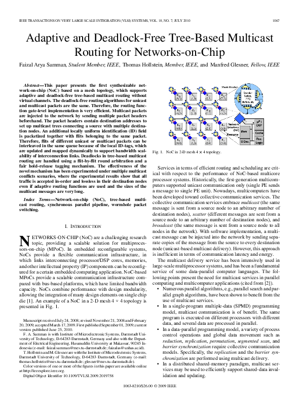 (PDF) Adaptive and Deadlock-Free Tree-Based Multicast Routing for ...
