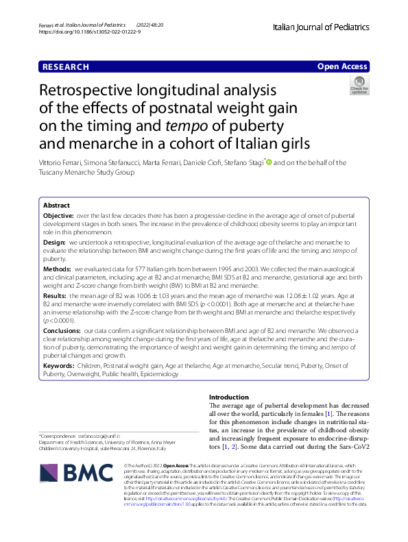 (PDF) Retrospective longitudinal analysis of the effects of postnatal ...