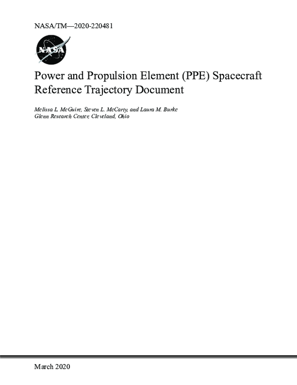 (PDF) Power and Propulsion Element (PPE) Spacecraft Reference ...