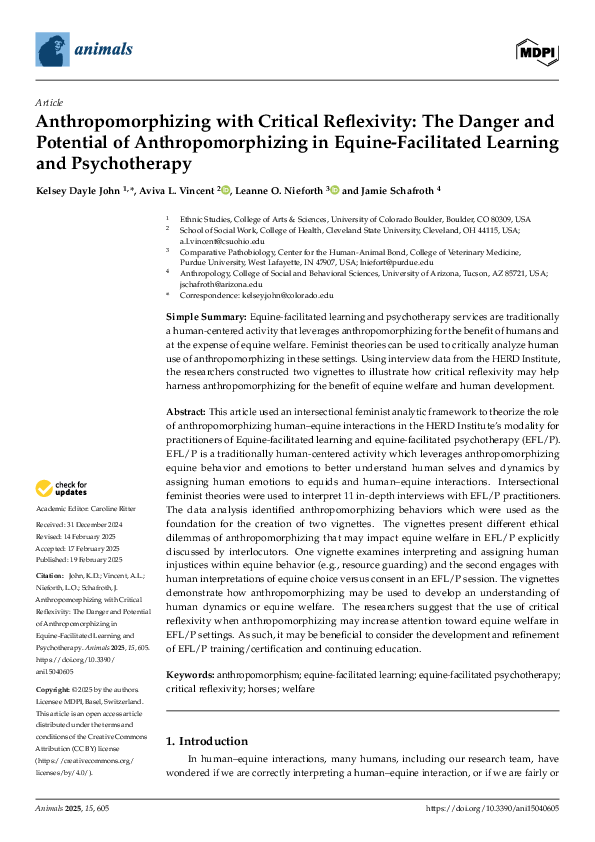 (PDF) Anthropomorphizing with Critical Reflexivity: The Danger and ...