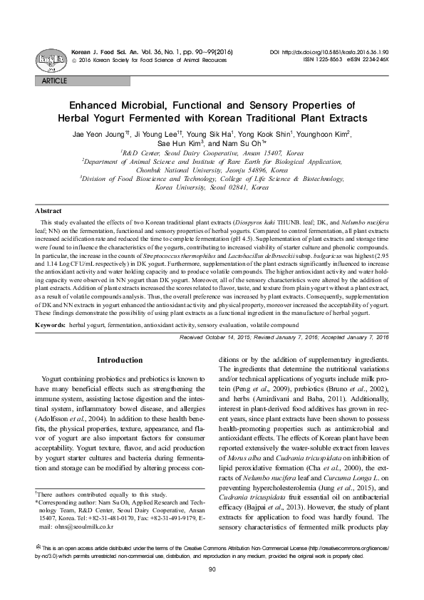 (PDF) Enhanced Microbial, Functional and Sensory Properties of Herbal ...