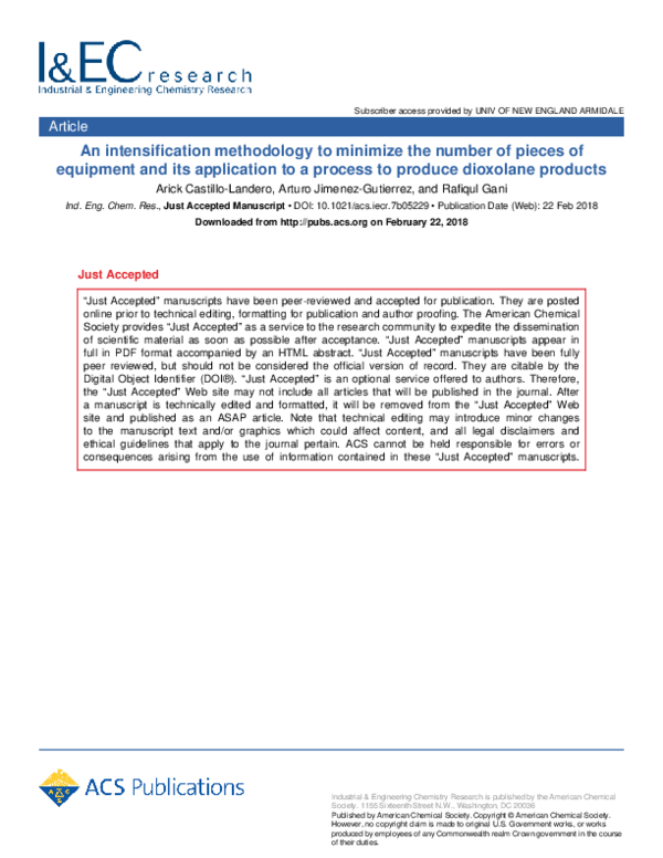 (PDF) Intensification Methodology To Minimize the Number of Pieces of ...
