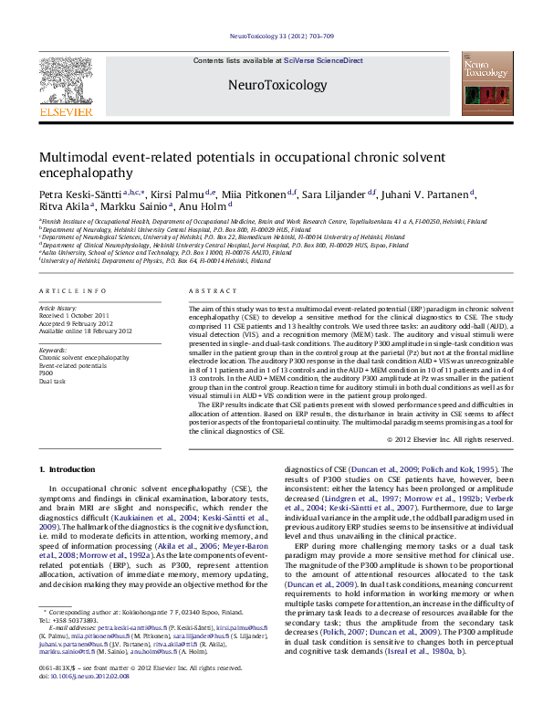 (PDF) Multimodal event-related potentials in occupational chronic ...
