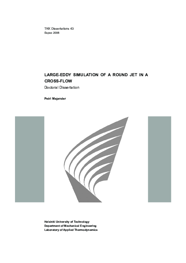 (PDF) Large-eddy simulation of a round jet in a cross-flow