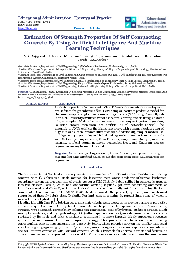 (PDF) Estimation Of Strength Properties Of Self Compacting Concrete By ...