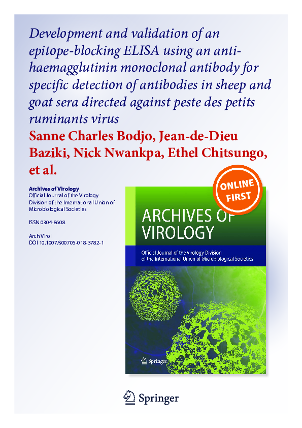 (PDF) Development and validation of an epitope-blocking ELISA using an ...