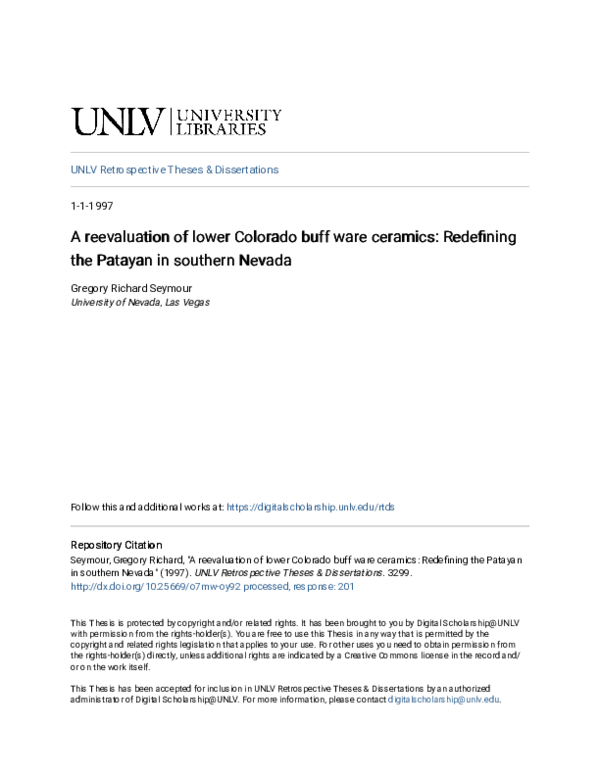 (PDF) A reevaluation of lower Colorado buff ware ceramics: Redefining ...