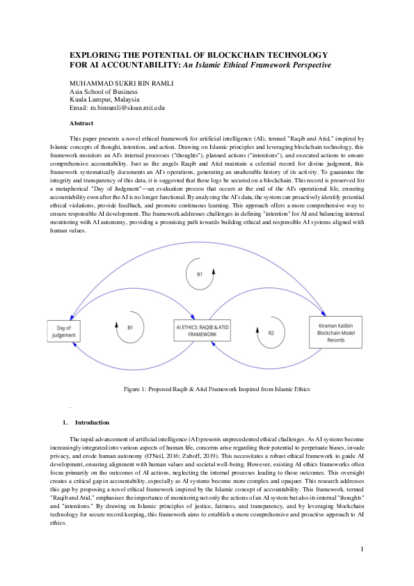 (PDF) EXPLORING THE POTENTIAL OF BLOCKCHAIN TECHNOLOGY FOR AI ...