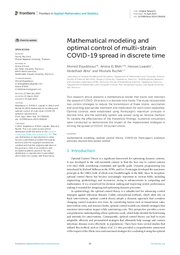 (PDF) Mathematical modeling and optimal control of multi-strain COVID ...