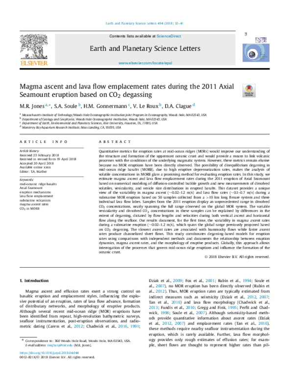 (PDF) Magma ascent and lava flow emplacement rates during the 2011 ...