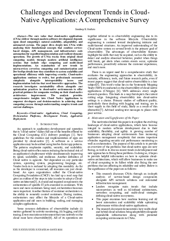 (PDF) Challenges and Development Trends in Cloud-Native Applications: A ...