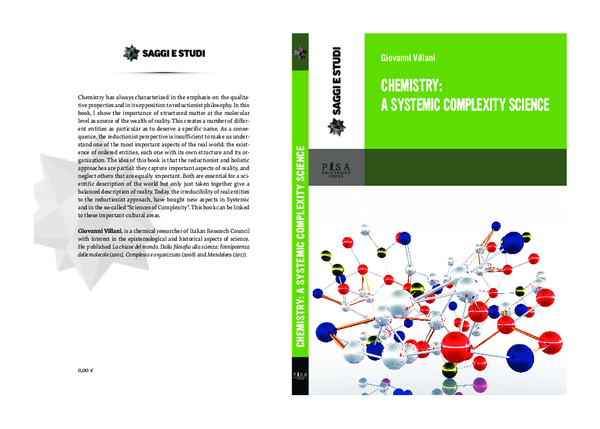 (PDF) Chemistry: a systemic complexity science. Chapter 4 - Complex ...