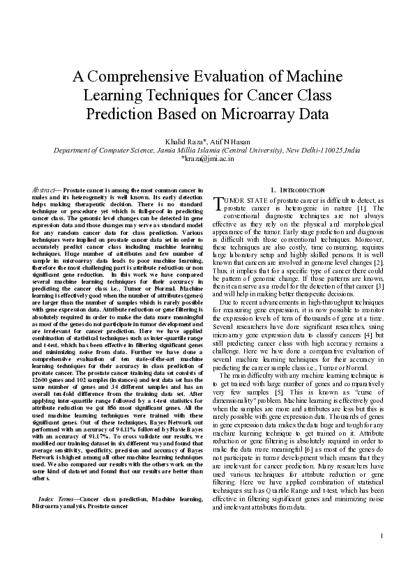 (PDF) A comprehensive evaluation of machine learning techniques for ...