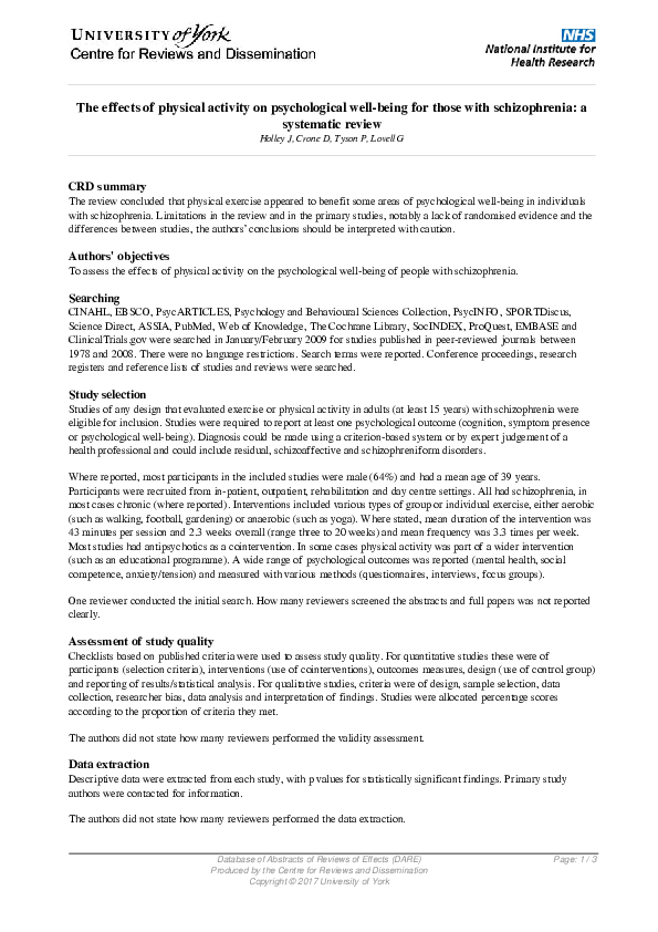 (PDF) The effects of physical activity on psychological well-being for ...