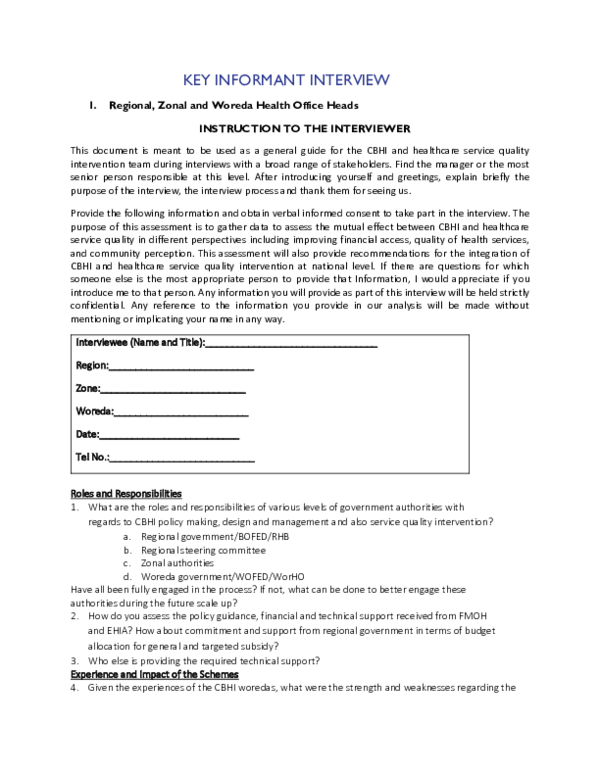 (PDF) Interview guide