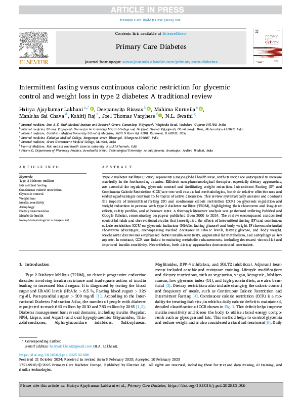 Photo inspiration: Picture Idea: Pdf Intermittent Fasting Versus Continuous Caloric Restriction For