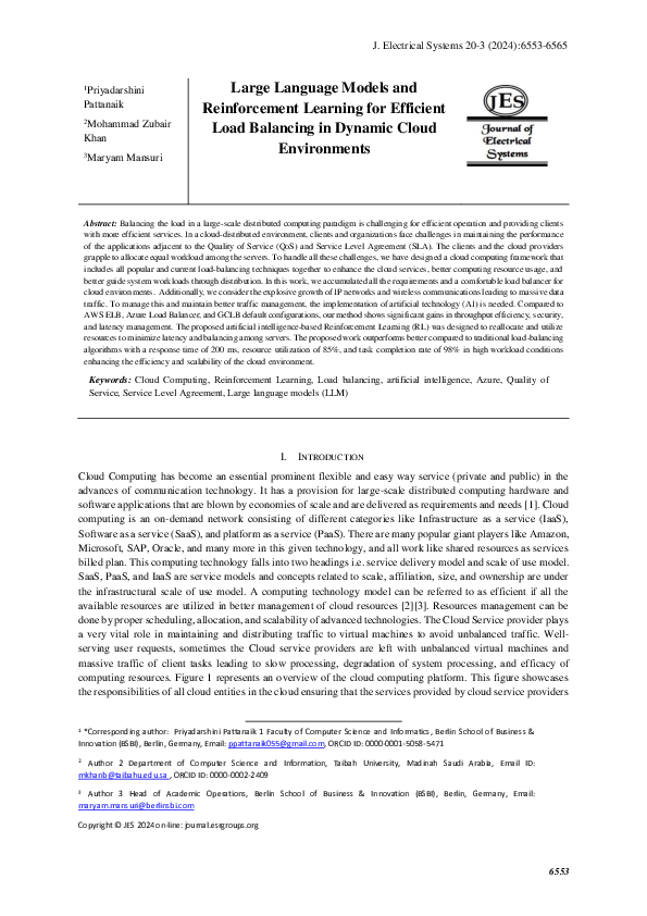 (PDF) Large Language Models and Reinforcement Learning for Efficient ...
