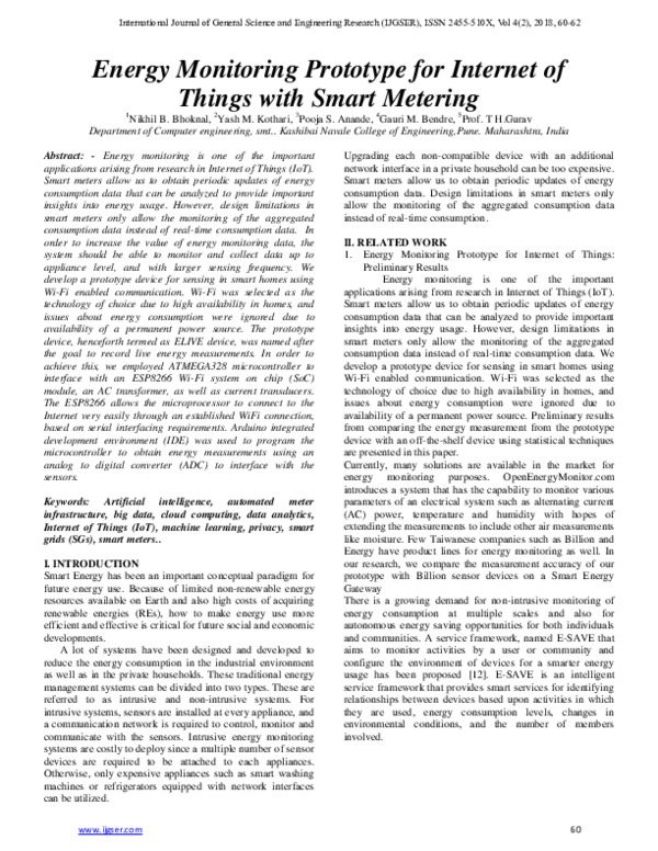 (PDF) Energy Monitoring Prototype for Internet of Things with Smart ...