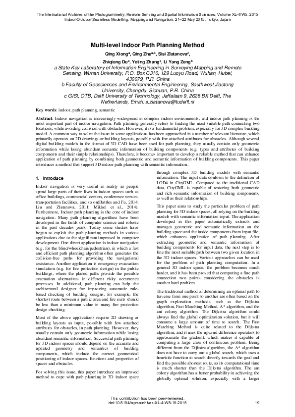(PDF) Multi-Level Indoor Path Planning Method