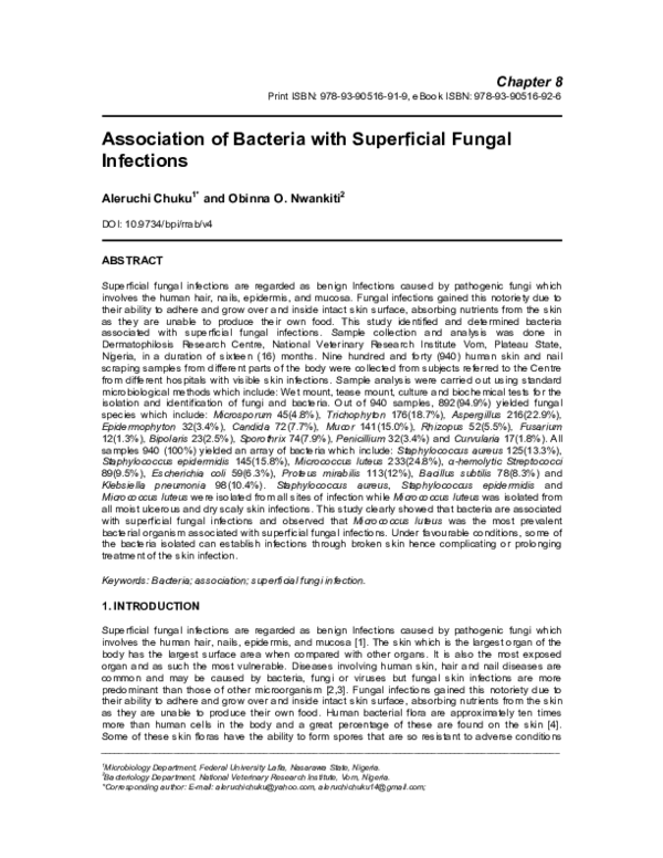 (PDF) Association of Bacteria with Superficial Fungal Infections