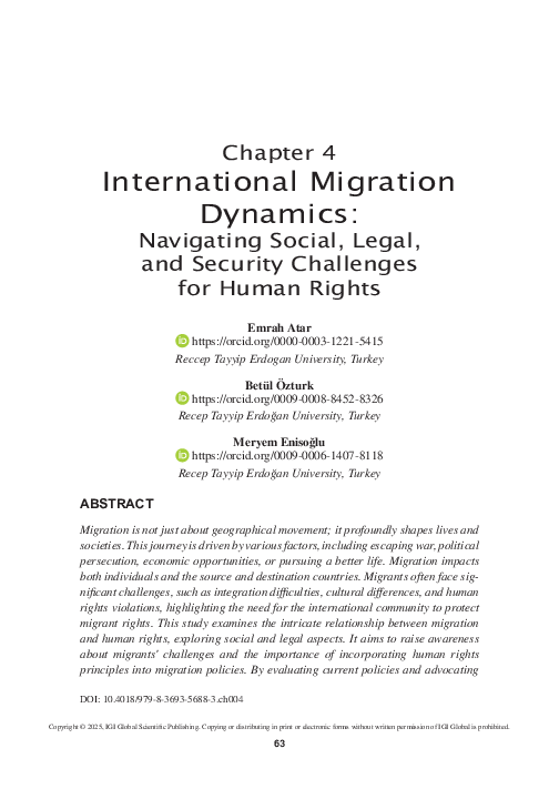 (PDF) International Migration Dynamics: Navigating Social, Legal, and ...