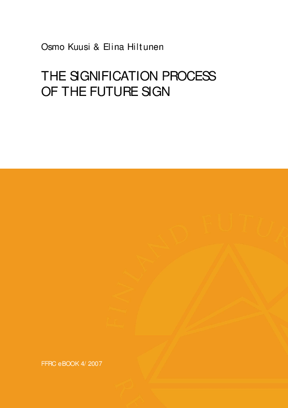 (PDF) The Signification Process of the Future Sign