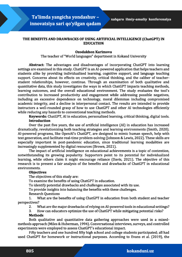 (PDF) The benefits and drawbacks of using artificial intelligence ...