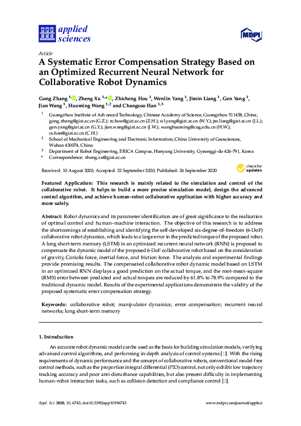 (PDF) A Systematic Error Compensation Strategy Based on an Optimized ...