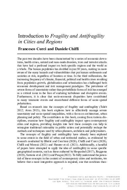 (PDF) Introduction to Fragility and Antifragility in Cities and Regions