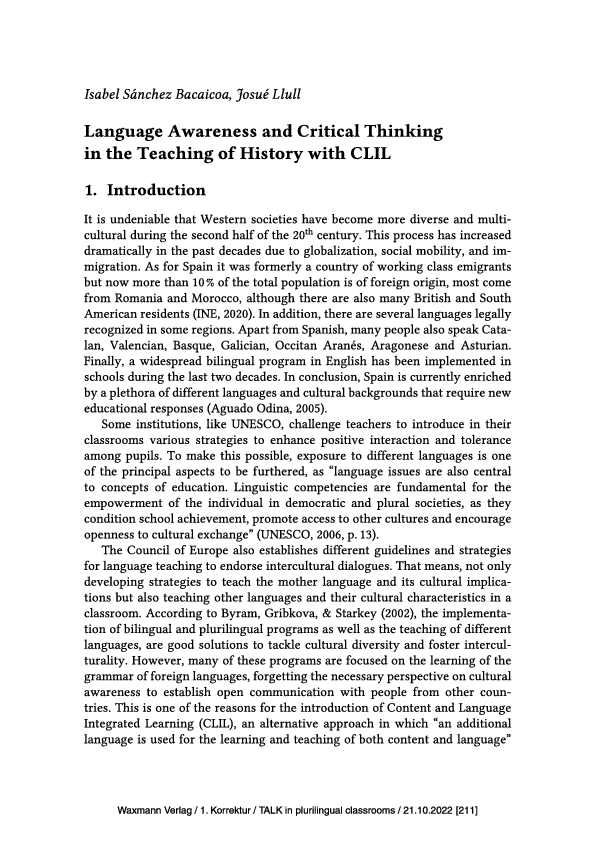 (PDF) Language Awareness and Critical Thinking in the Teaching of ...