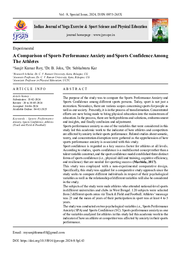 (PDF) Indian Journal of Yoga Exercise & Sport Science and Physical ...