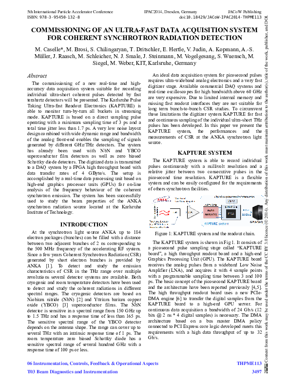 (PDF) Commissioning of an Ultra-fast Data Acquisition System for ...