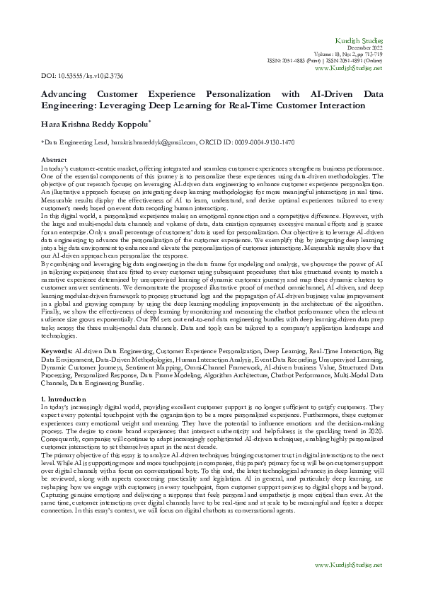 (PDF) Advancing Customer Experience Personalization with AI-Driven Data ...
