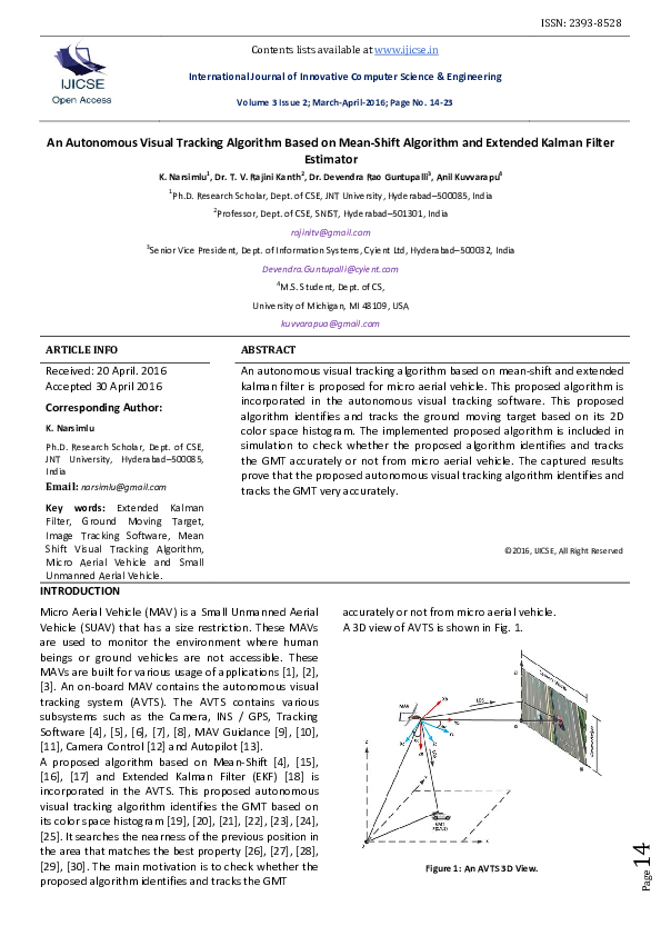 (PDF) An Autonomous Visual Tracking Algorithm Based on Mean-Shift ...