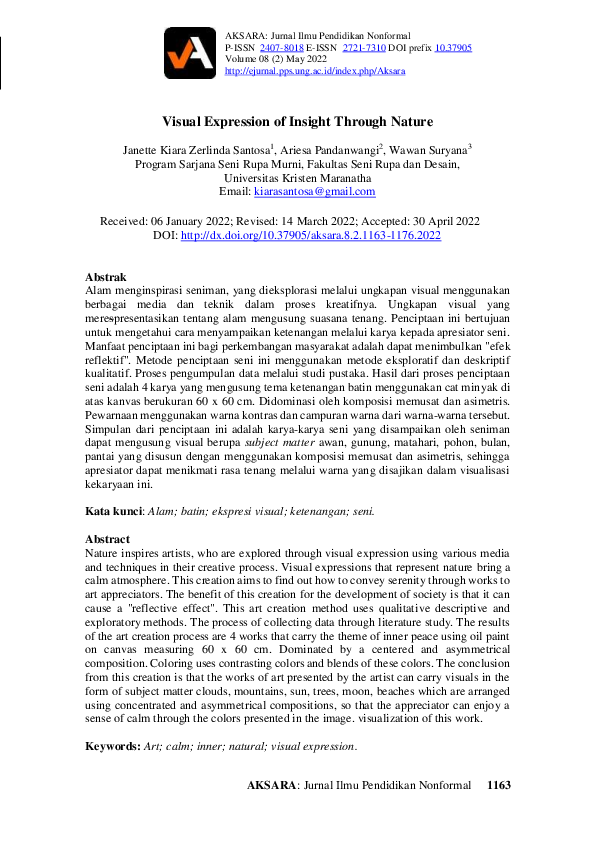 (PDF) Visual Expression of Insight Through Nature
