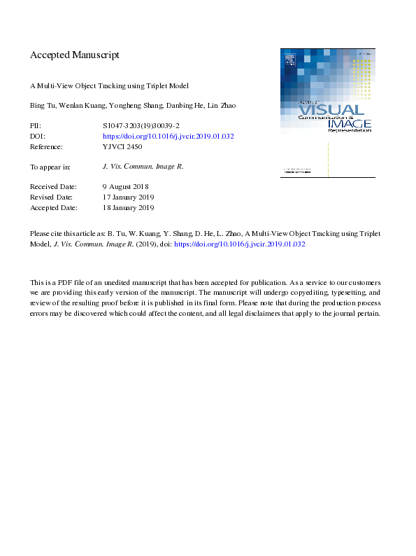 (PDF) A multi-view object tracking using triplet model