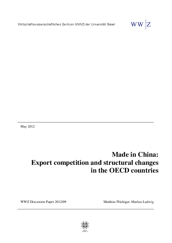 (PDF) Made in China: Export competition and structural changes in the ...
