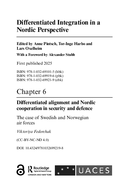 (PDF) Differentiated alignment and Nordic cooperation in security and ...
