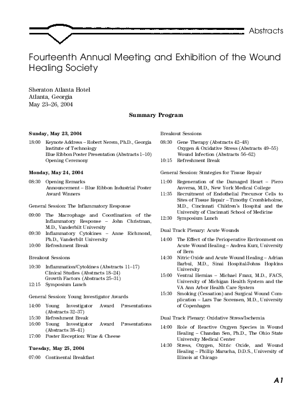 (PDF) 024 Effects of an Electrical Stimulation Bandage on Wound Healing