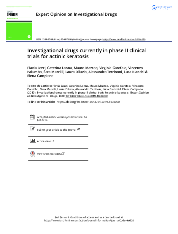 (PDF) Investigational drugs currently in phase II clinical trials for ...