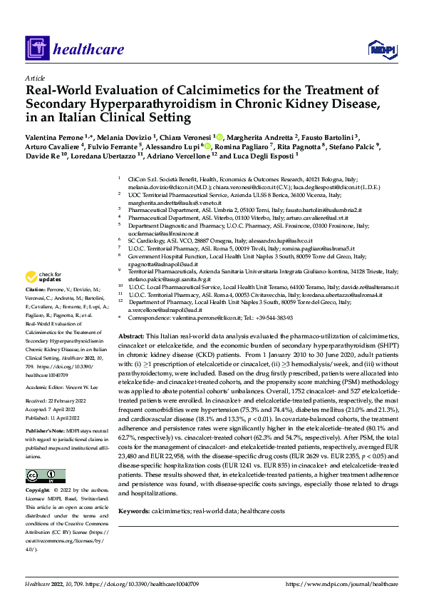 (PDF) Real-World Evaluation of Calcimimetics for the Treatment of ...