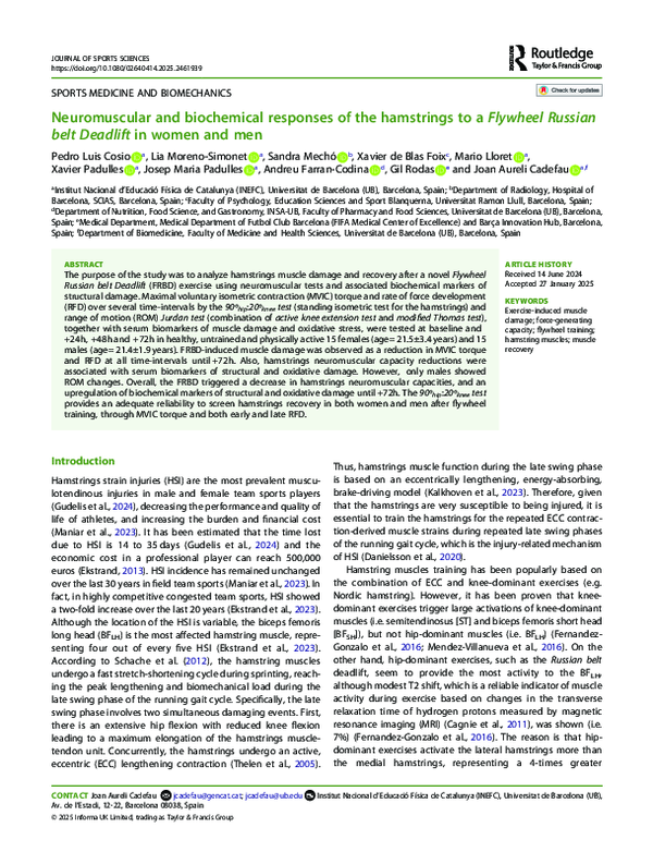 (PDF) Neuromuscular and biochemical responses of the hamstrings to a ...