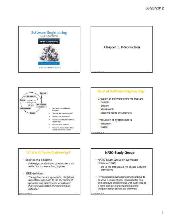 (PDF) Software Engineering: Modern Approaches