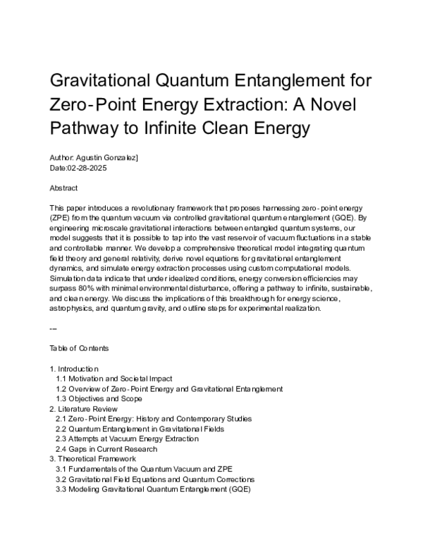 (PDF) Gravitational Quantum Entanglement for Zero-Point Energy ...