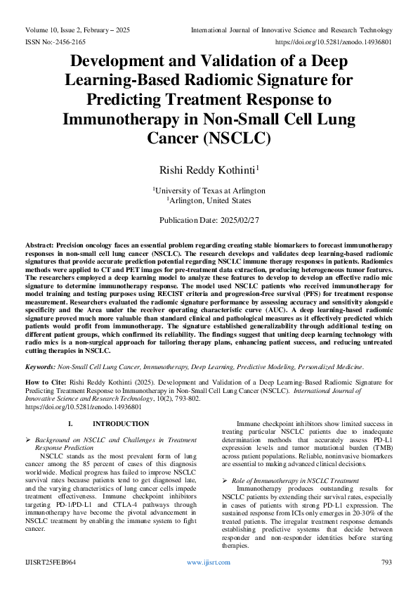 (PDF) Development and Validation of a Deep Learning-Based Radiomic ...