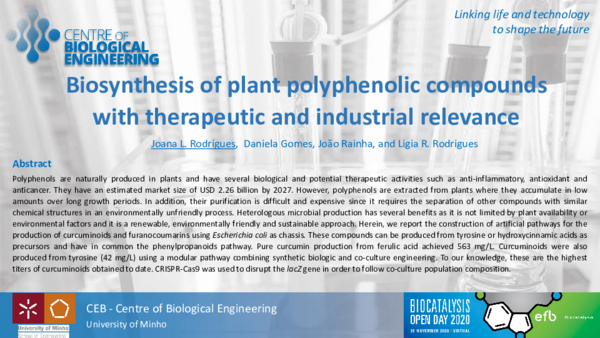 (PDF) Biosynthesis of plant polyphenol compounds with therapeutic and ...