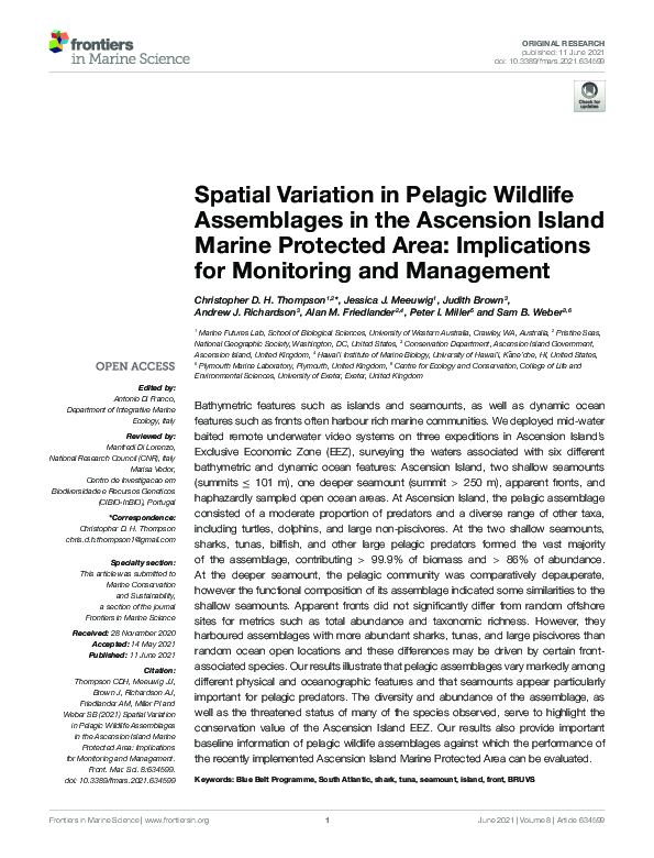 (PDF) Spatial Variation in Pelagic Wildlife Assemblages in the ...